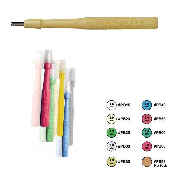 Healthlink Disposable BP99 Biopsy Punch Mixed Pack - MDL-HLNKBP99 - 25 Each