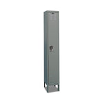 List Industries Fully Assembled Premium Locker, 12" W x 15" D x 78" H, 1-Tier, 1-Wide, Dark Gray - U1258-1A-HG - 1 Each