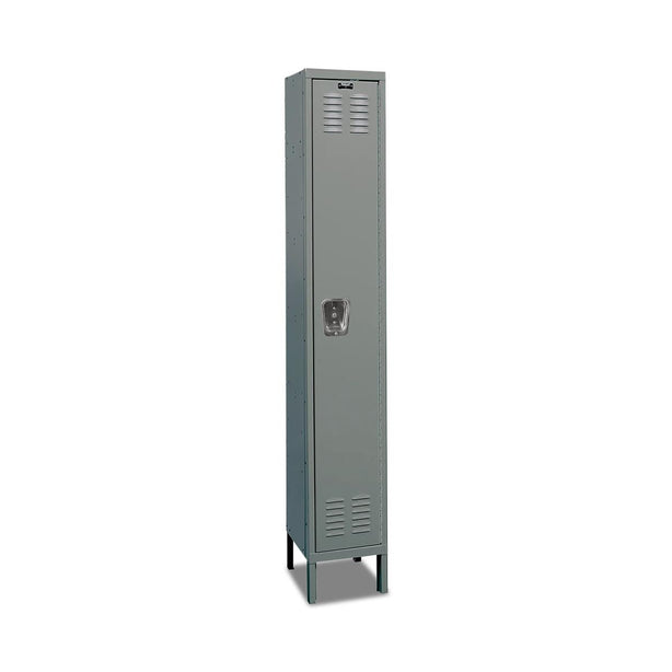 List Industries Fully Assembled Premium Locker, 12" W x 15" D x 78" H, 1-Tier, 1-Wide, Dark Gray - U1258-1A-HG - 1 Each