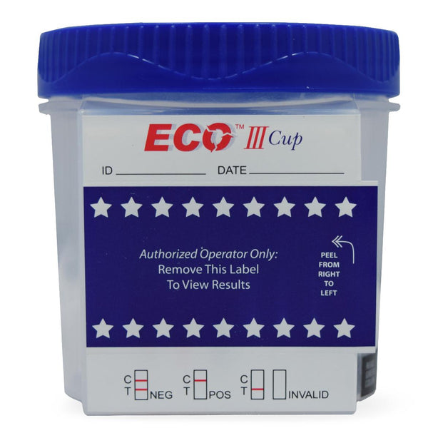 Hemosure Inc ECO III Cup 12-Panel Test for Drugs of Abuse ECOIII-9124 W/AD2 25.0 Each-MDL-HMEECO9124AD2