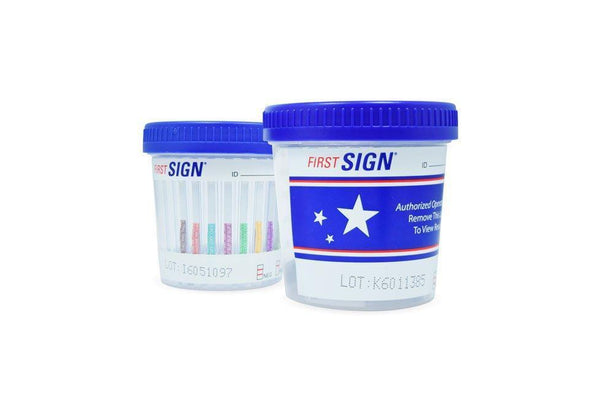 Hemosure First Sign Kits Drug Test, 14 Panel Cup, AMP / BAR / BUP / BZO / COC / EDDP / MDMA / MET / MTD / OPI / OXY / PCP / TCA / THC - FSCCUP-04144 - 25 Each