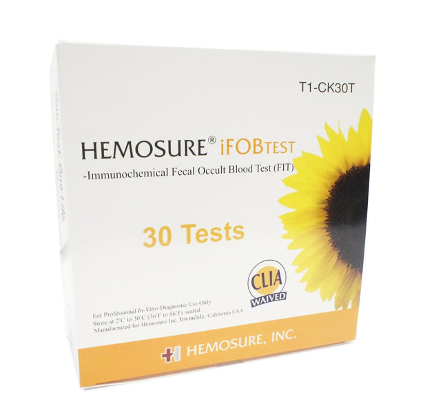 Hemosure iFOB Test, Test and Tubes, Testing T1-CK30T - MDL-HMET1CK30T - 30 Each