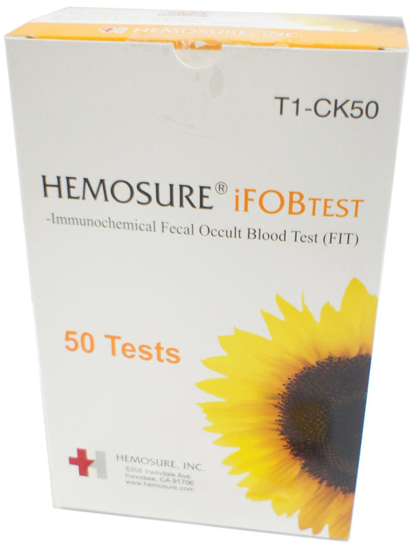 Hemosure iFOB Test, Test and Tubes, Testing T1-CK50 - MDL-HMET1CK50 - 50 Each