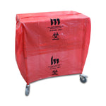 Healthmark Industries 668-2-RED Disposable Cart Cover, Biohazard Red, 24" L x 48" W x 34" H - MDL-HMK6682RED - 50 Each