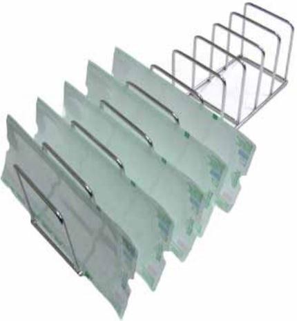 Healthmark Industries Stainless Steel Peel Pack Pouch Sterilization Rack, Loop Style, 5 Slot, 9" x 4" x 1.62" - SR-010 - 1 Each