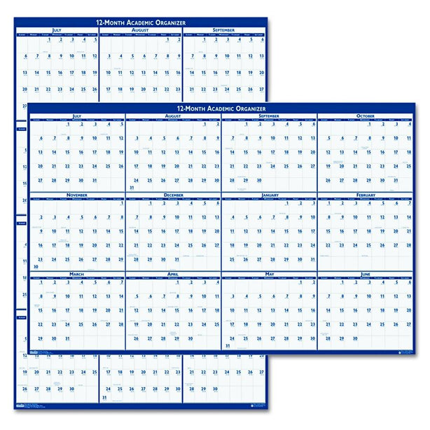 HOUSE OF DOOLITTLE Reversible Academic Yearly Calendar 395 1 Each-MDL-HOD395
