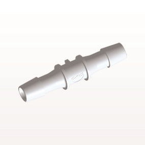Straight Connector, Barbed, White, 100/Bag - Fits 3/8 inch ID Tubing (0.375 inch, 9.53 mm) - HS1230