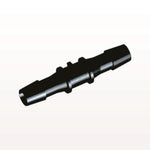 Straight Connector, Barbed, Black, 100/bag - Fits 3/8 inch ID Tubing (0.375 inch, 9.53 mm) - HS1231