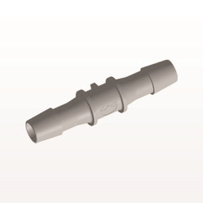 Straight Connector, Barbed, Natural, 100/Bag - Fits 3/8 inch ID Tubing (0.375 inch, 9.53 mm) - HS12