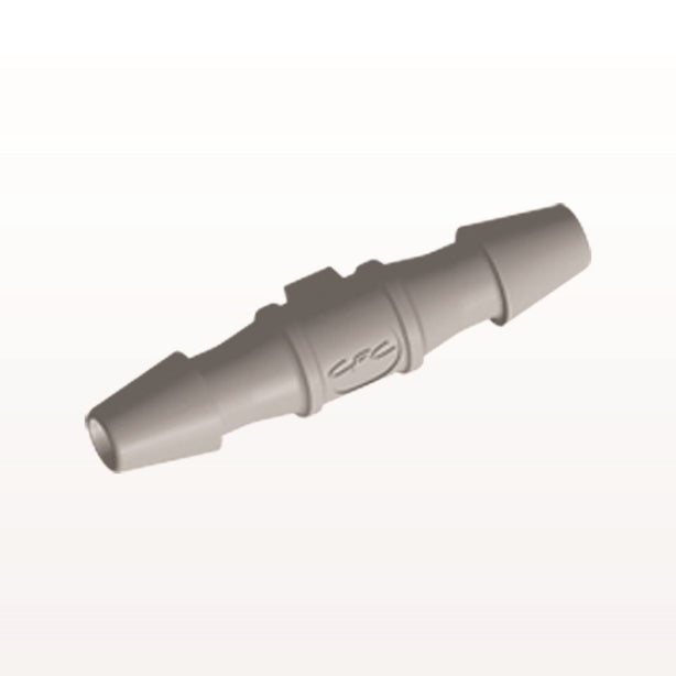 Straight Connector, Barbed, Natural, 100/Bag - Fits 1/16 inch ID Tubing (0.063 inch, 1.59 mm) - HS2