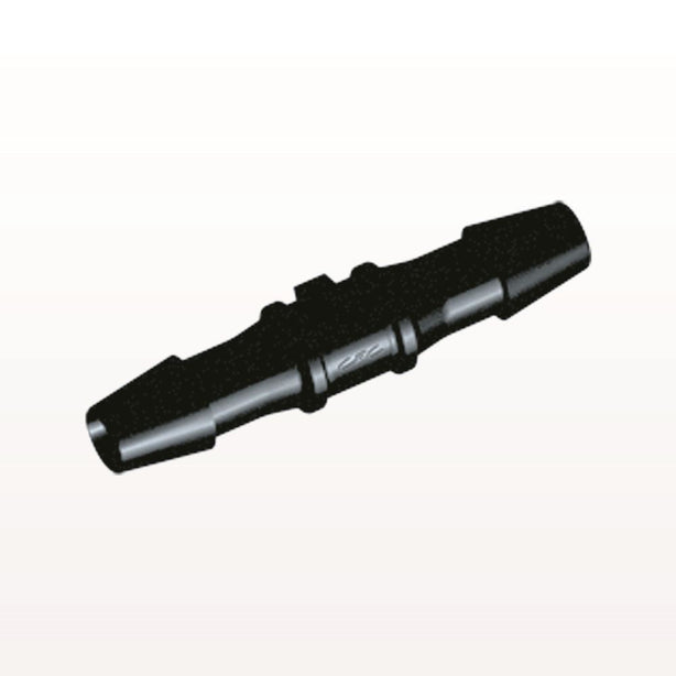 Straight Connector, Barbed, Black, 100/Bag - Fits 3/32 inch ID Tubing (0.094 inch, 2.38 mm) - HS331