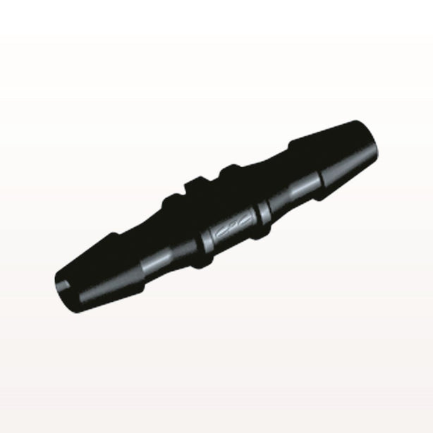 Straight Connector, Barbed, Black, 100/Bag - Fits 1/8 inch ID Tubing (0.125 inch, 3.18 mm) - HS431