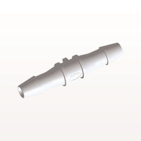 Straight Connector, Barbed, White, 100/Bag - Fits 1/4 inch ID Tubing (0.25 inch, 6.35 mm) - HS830