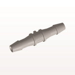 Straight Connector, Barbed, Natural, 100/Bag - Fits 1/4 inch ID Tubing (0.25 inch, 6.35 mm) - HS8