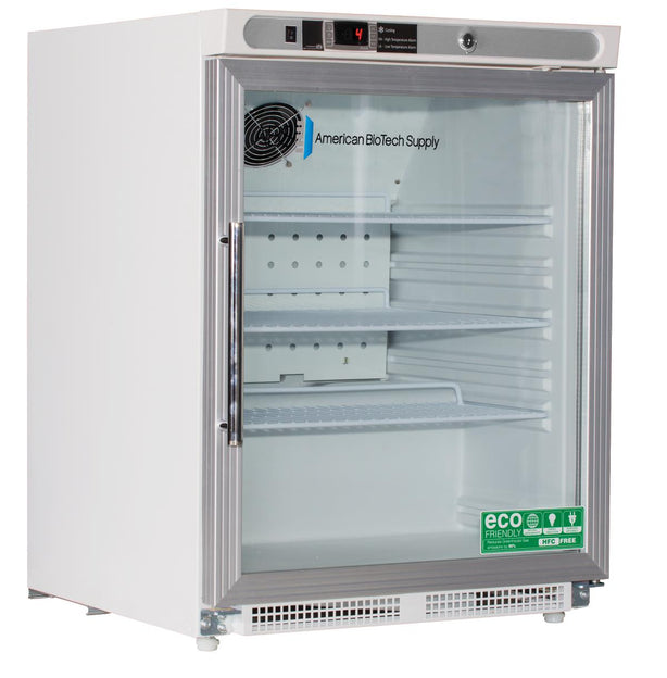Horizon Scientific Premier ADA Built-In Under-Counter Refrigerator with Glass Door, 4.6 Cu. Ft., Left Hinge - ABT-HC-UCBI-0404G-ADA-LH - 1 Each