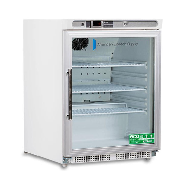 Horizon Scientific Premier ADA Built-In Under-Counter Refrigerator with Glass Door, 4.6 Cu. Ft., Left Hinge - ABT-HC-UCBI-0404G-ADA-LH - 1 Each