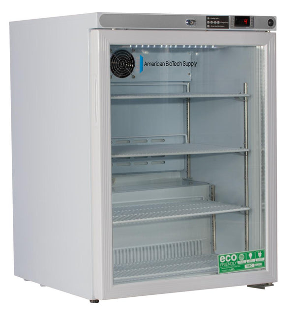 Horizon Scientific Pharmacy Freestanding ABT-HC-UCFS-0504G 5.2 Cu. Ft. Premier Glass Door Undercounter Refrigerator - MDL-HSBCUCFS0504G - 1 Each