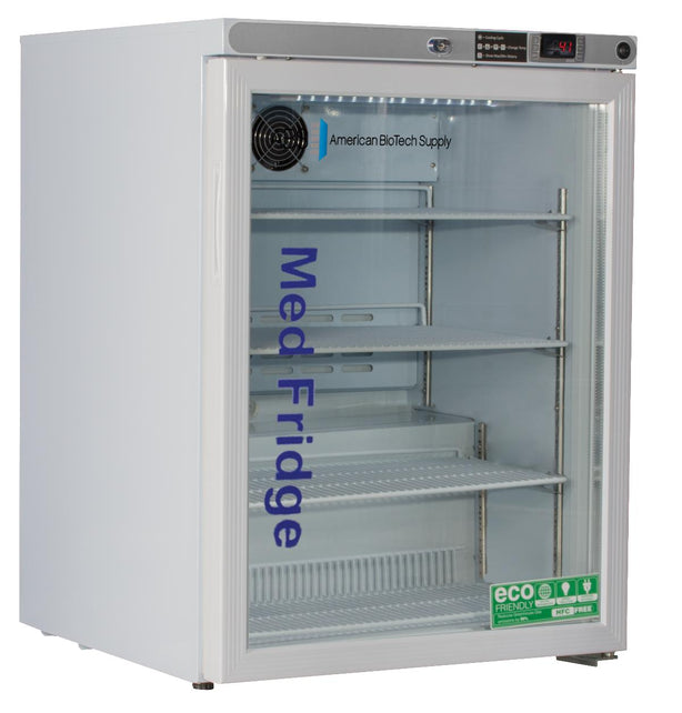 Horizon Scientific Pharmacy Freestanding PH-ABT-HC-UCFS-0504G 5.2 Cu. Ft. Premier Glass Door Undercounter Refrigerator - MDL-HSBPHCFS0504G - 1 Each