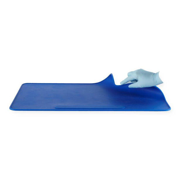 Heathrow Scientific 120599 Silicone Lab Mat, 14" x 23.5" x 1", Blue / White - MDL-HSF120599 - 1 Each