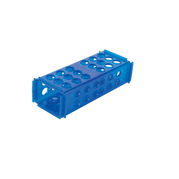 Heathrow Scientific Test Clinical 4-Way Tube Rack, Blue, 5 per Pack - 120684 - 5 Each