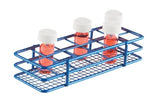 Heathrow Scientific Epoxy Coated Test HS120085 HDPE-Coated Wire Tube Rack, 25mm Well Dia., 12-Well, 2 x 6 Array, Blue - MDL-HSFHS120085 - 1 Each