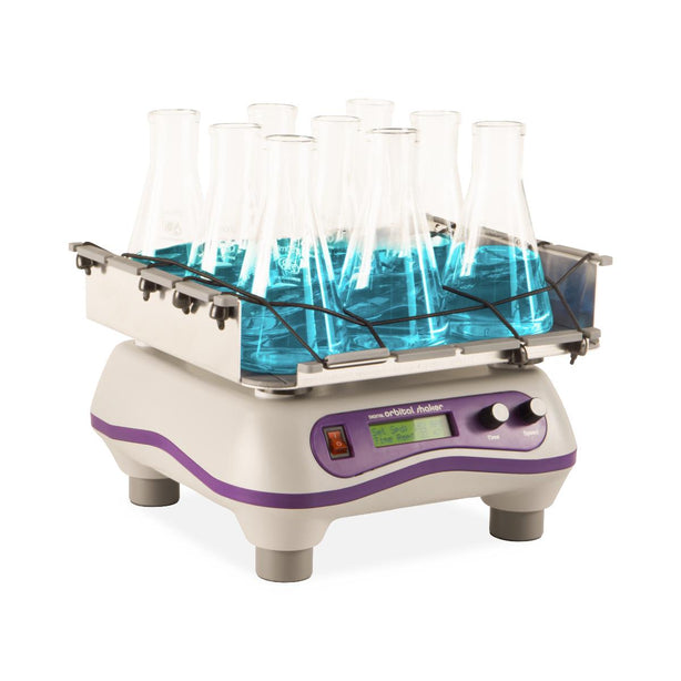 Heathrow Scientific Digital Orbital Shaker, 100-240VAC, 50/60Hz Universal Plug, Purple / Gray - HS120460 - 1 Each