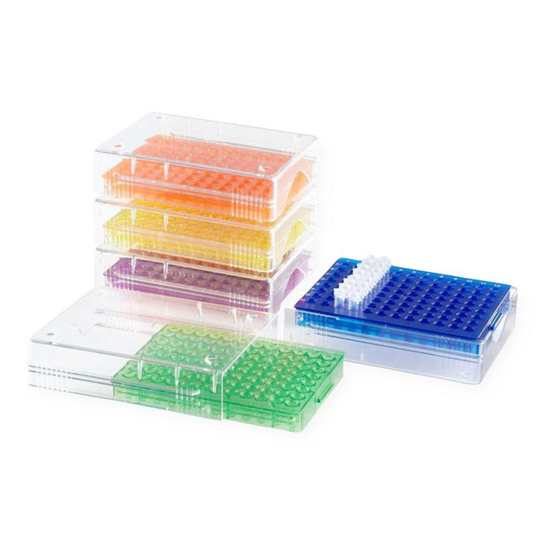 Low-Temp Pcr Tube Rack for 2mL Tubes, 96-Well, 5 per Pack, Assorted Color - HS120538 - 5 Each