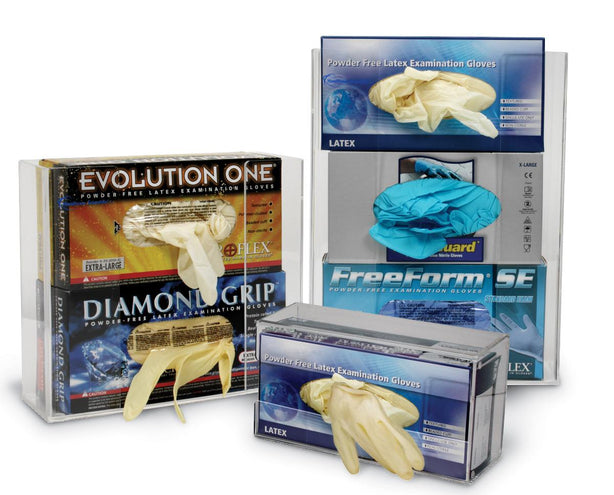 Heathrow Scientific Clearly Safe Glove Box Holder, Acrylic, Clear, 3 Glove Box Capacity - HS23471C - 1 Each
