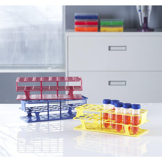 Heathrow Scientific Durable Non-Wire HS27511A OneRack Tube Rack, Full-Size, POM, 13 mm, 72-Place, White - MDL-HSFHS27511A - 8 Each
