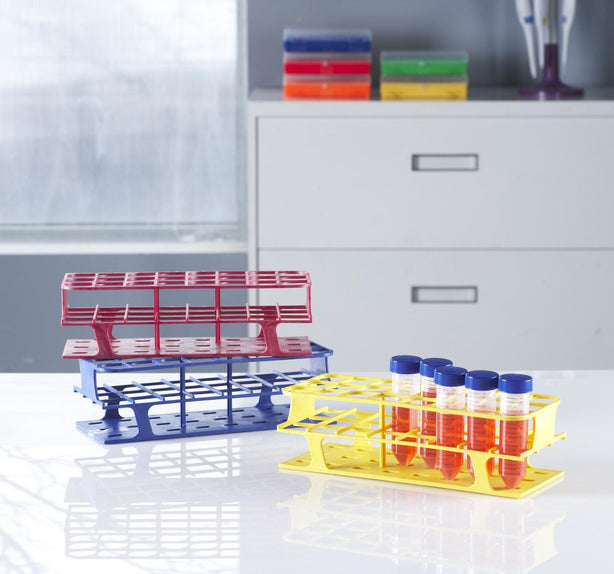 Heathrow Scientific Durable Non-Wire HS27515D OneRack Tube Rack, Full-Size, POM, 30mm, 24-Place, Magenta - MDL-HSFHS27515D - 8 Each