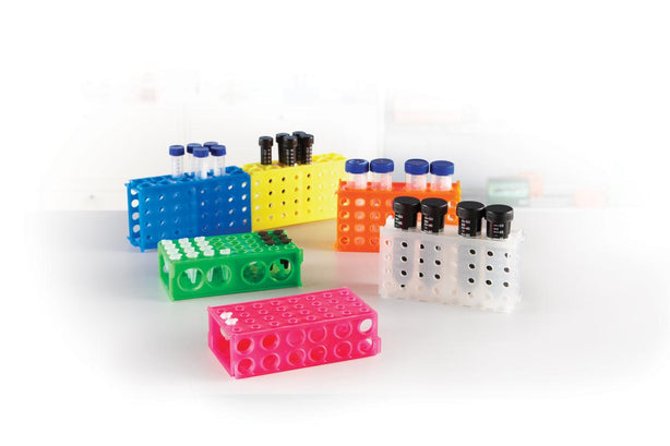 Heathrow Scientific Multifunctional HS29022B 4-Way Tube Rack, Blue, 5 per Pack - MDL-HSFHS29022B - 5 Each