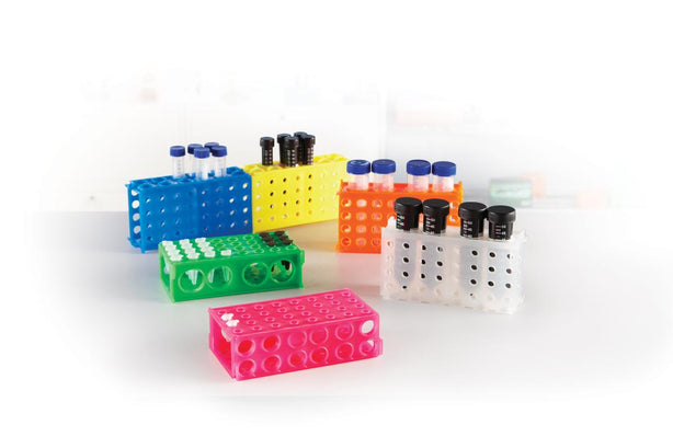 Heathrow Scientific Multifunctional HS29022F 4-Way Tube Rack, Orange, 5 per Pack - MDL-HSFHS29022F - 5 Each