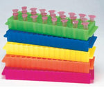 Heathrow Scientific HS29025F 80-Well Microtube Rack, Orange - MDL-HSFHS29025F - 5 Each