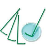 Heathrow Scientific Disposable L-Shaped L-Shape Cell Spreader, Sterile, Green, 10-Wrap, 500-Pack - HS8171B - 500 Each