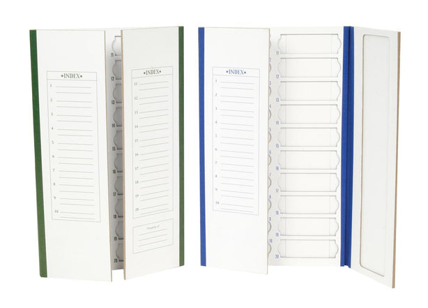 Heathrow Scientific / Folders HS9913 20-Place Cardboard Slide Tray, Blue Trim - MDL-HSFHS9913 - 72 Each