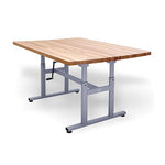 HAUSMANN IND Adjustable Butcher Block Work Table with Crank 4325 1 Each - MDL-HSM4325