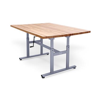 HAUSMANN IND Adjustable Butcher Block Work Table with Crank 4326 1 Each - MDL-HSM4326
