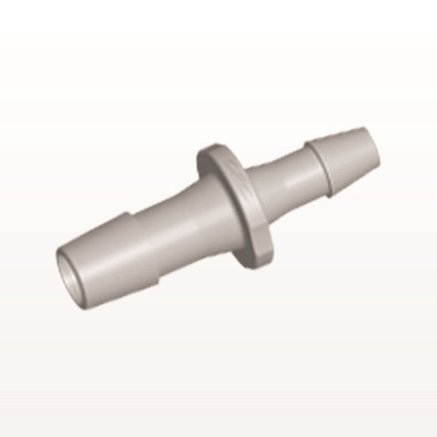 Straight Connector, Reducer, Barbed, Natural, 100/Bag - Fits 3/8 inch x 1/4 inch ID Tubing (0.375 inch x 0.25 inch, 9.53 mm x 6.35 mm) - HSR128