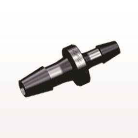 Straight Connector, Reducer, Barbed, Black, 100/Bag - Fits 1/8 inch x 3/32 inch ID Tubing (0.125 inch x 0.094 inch, 3.2 mm x 2.38 mm) - HSR4331