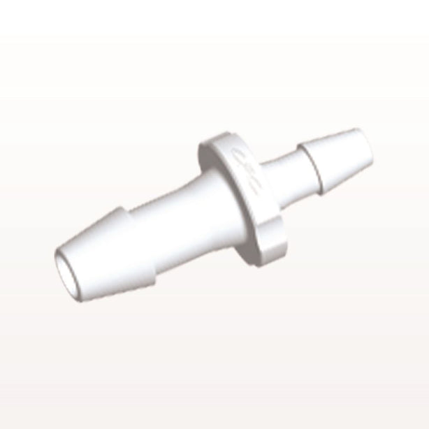 Straight Connector, Reducer, Barbed, White, 100/Bag - Fits 3/16 inch x 1/8 inch ID Tubing (0.188 inch x 0.125 inch, 4.76 mm x 3.18 mm) - HSR6430