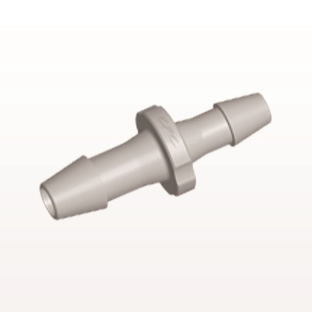 Straight Connector, Reducer, Barbed, Natural, 100/Bag - Fits 3/16 inch x 5/32 inch ID Tubing (0.188 inch x 0.156 inch, 4.76 mm x 3.97 mm) - HSR65