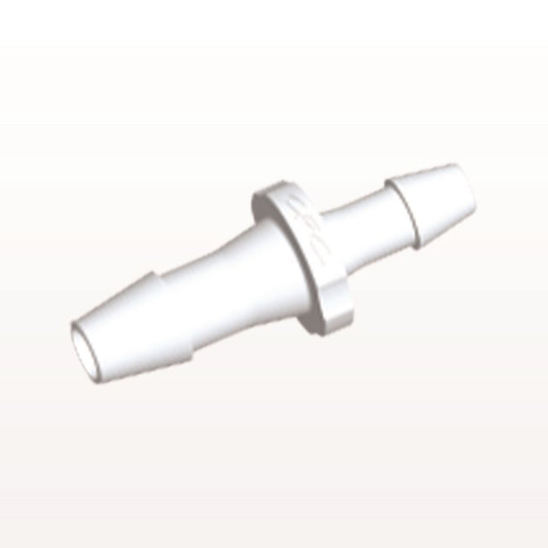 Straight Connector, Reducer, Barbed, White, 100/Bag - Fits 1/4 inch x 3/16 inch ID Tubing (0.25 inch x 0.188 inch, 6.35 mm x 4.76 mm) - HSR8630