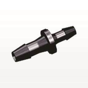 Straight Connector, Reducer, Barbed, Black, 100/Bag - Fits 1/4 inch x 3/16 inch ID Tubing (0.25 inch x 0.188 inch, 6.35 mm x 4.76 mm) - HSR8631