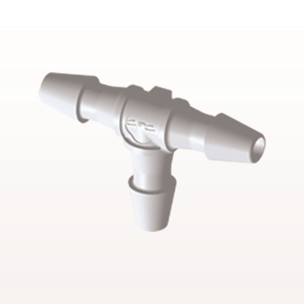 T Connector, Barbed, White, 100/Bag - Fits 1/16 inch ID Tubing (0.063 inch, 1.59 mm) - HT230