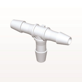T Connector, Barbed, White, 100/Bag - Fits 3/32 inch ID Tubing (0.094 inch, 2.38 mm) - HT330