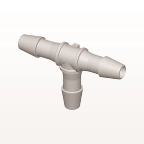 T Connector, Barbed, Natural, 100/Bag - Fits 3/32 inch ID Tubing (0.094 inch, 2.38 mm) - HT3