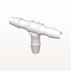 T Connector, Barbed, White, 100/Bag - Fits 1/8 inch ID Tubing (0.125 inch, 3.18 mm) - HT430