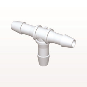 T Connector, Barbed, White, 100/Bag - Fits 3/16 inch ID Tubing (0.188 inch, 4.76 mm) - HT630
