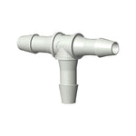 T Connector, Barbed, Natural, 100/Bag - Fits 7/32 inch ID Tubing (0.219 inch, 5.55 mm) - HT7