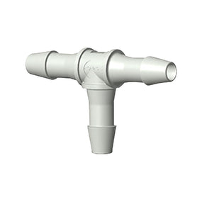 T Connector, Barbed, Natural, 100/Bag - Fits 7/32 inch ID Tubing (0.219 inch, 5.55 mm) - HT7